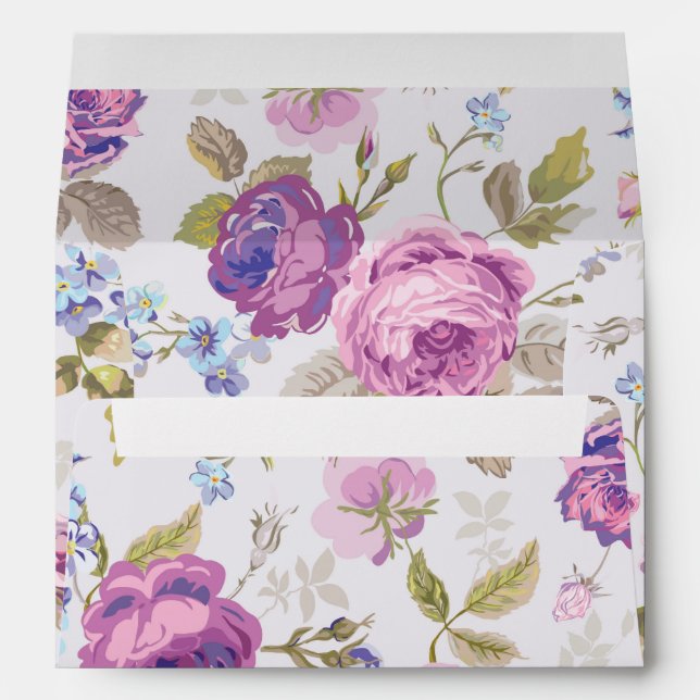 Victorian,country,lavender,shabby,chic,roses,paris Envelope (Back (Bottom))