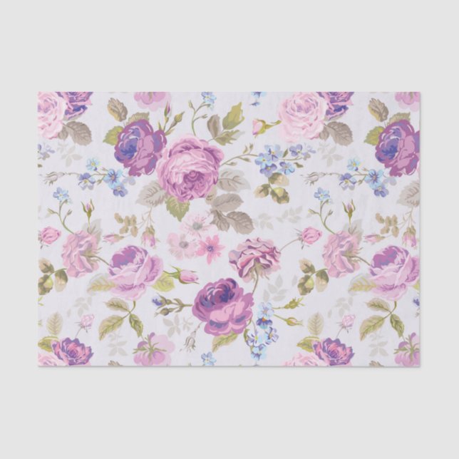 Victorian,country,lavender,shabby,chic,roses,paris Tissue Paper (Front)