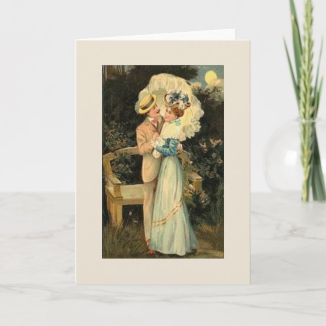 Victorian Couple Anniversary or Wedding Card (Front)