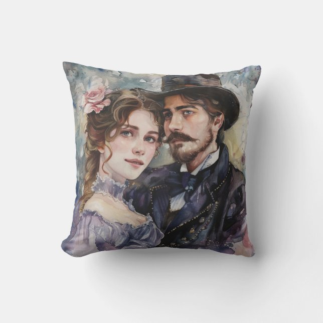 Victorian Couple Cushion (Front)