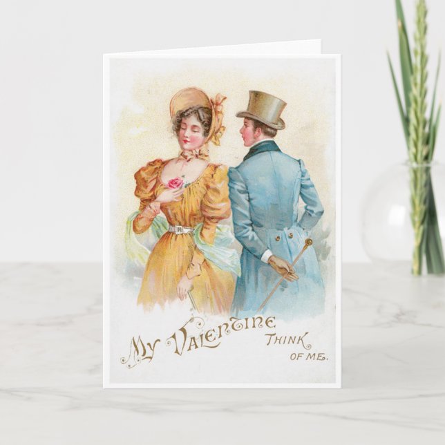 Victorian Couple Valentine's Day Card (Front)