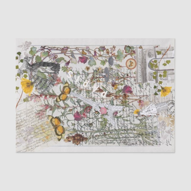 Victorian Crazyquilt Collage Tissue Paper (Front)