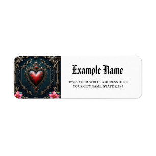 Victorian Crimson Gothic Heart