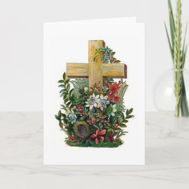 Victorian Cross Easter Card (Front)