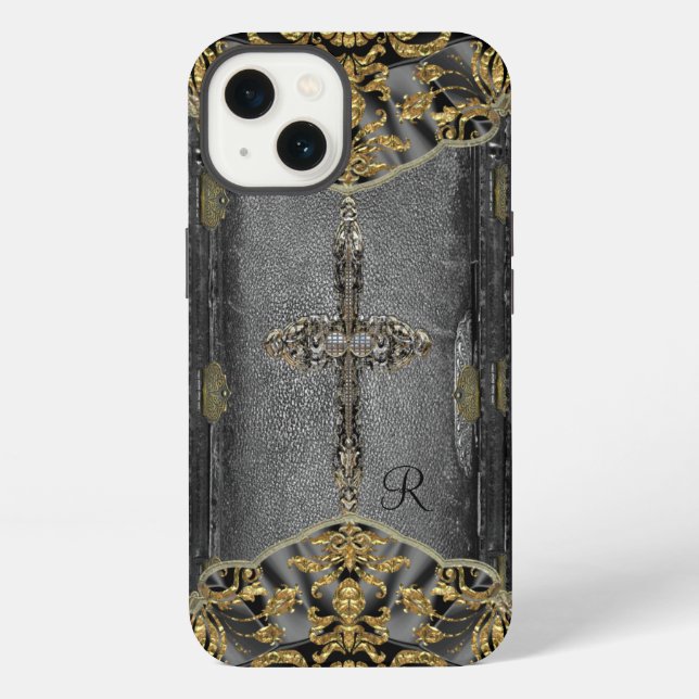 Victorian Cross Monogram iPhone Case (Back)