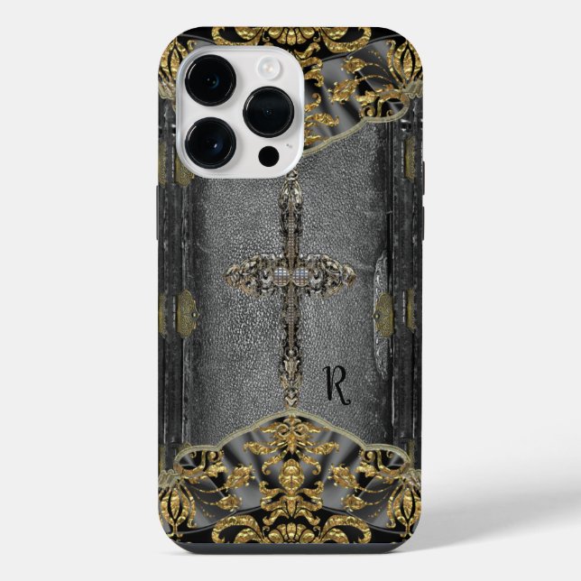Victorian Cross Monogram  iPhone Case (Back)