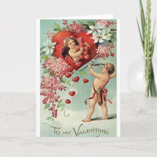 Victorian Cupid Valentine's Day Card