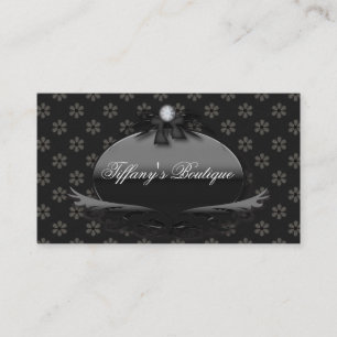 Victorian Daisy Damask Fashion Business Cards