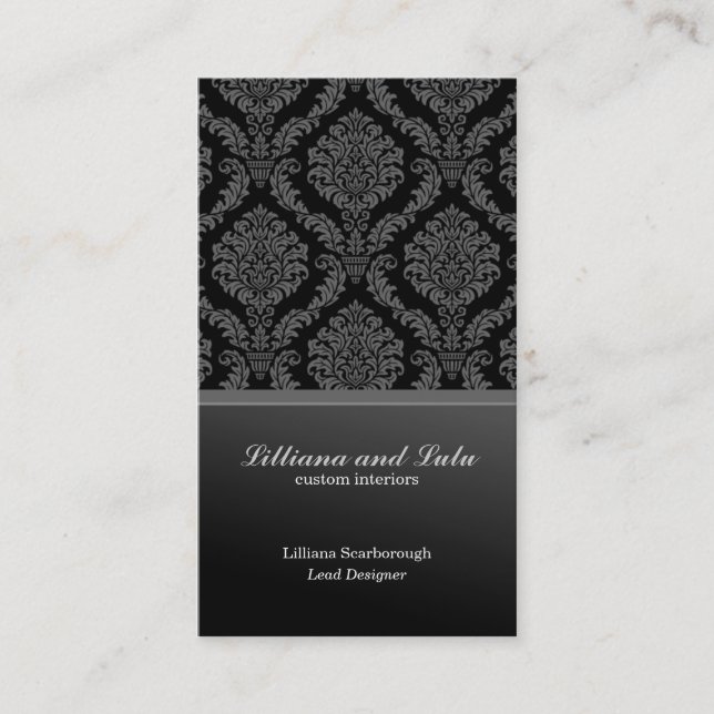 Victorian Damask Business Card (Front)