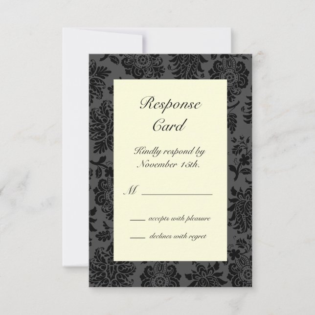 Victorian Damask RSVP (ivory) (Front)