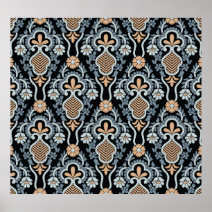 Victorian Damask Timeless Design Poster