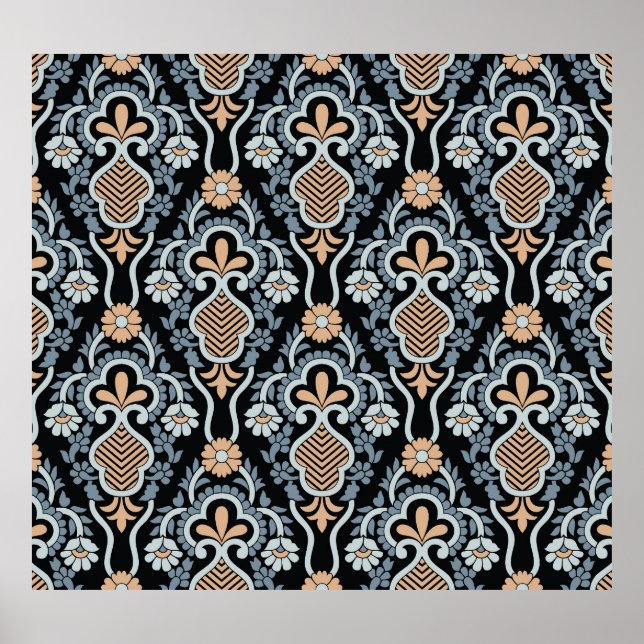 Victorian Damask Timeless Design Poster (Front)