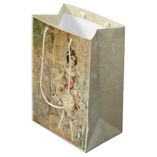 Victorian Dancing Girl Sheet Music Gift Bag