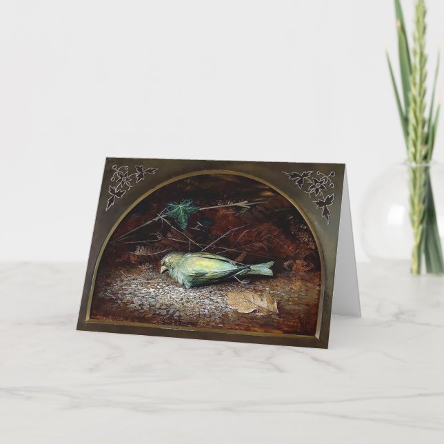 Victorian Dead Bird Christmas Card (Front)
