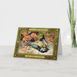 Victorian Dead Bird Christmas Card