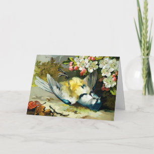 Victorian Dead Bird Christmas Card