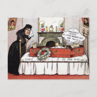 Victorian Death Dark Humour Postcard