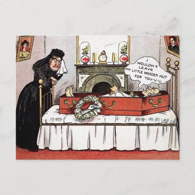 Victorian Death Dark Humour Postcard (Front)