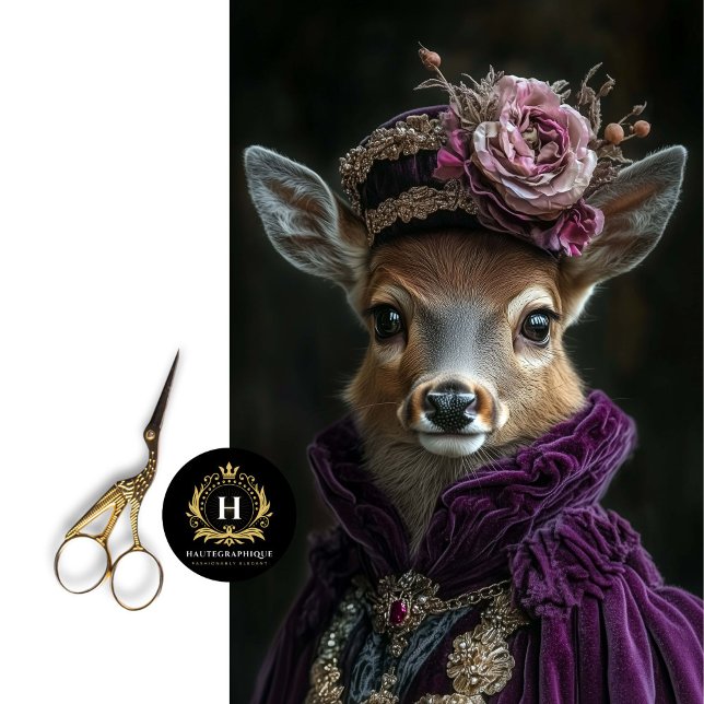 Victorian Deer Portrait Decoupage Tissue Paper (Creator Uploaded)