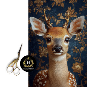 Victorian Deer Portrait Decoupage Tissue Paper