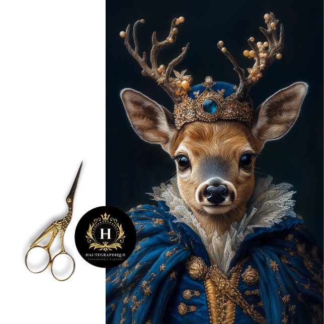 Victorian Deer Portrait Decoupage Tissue Paper (Creator Uploaded)