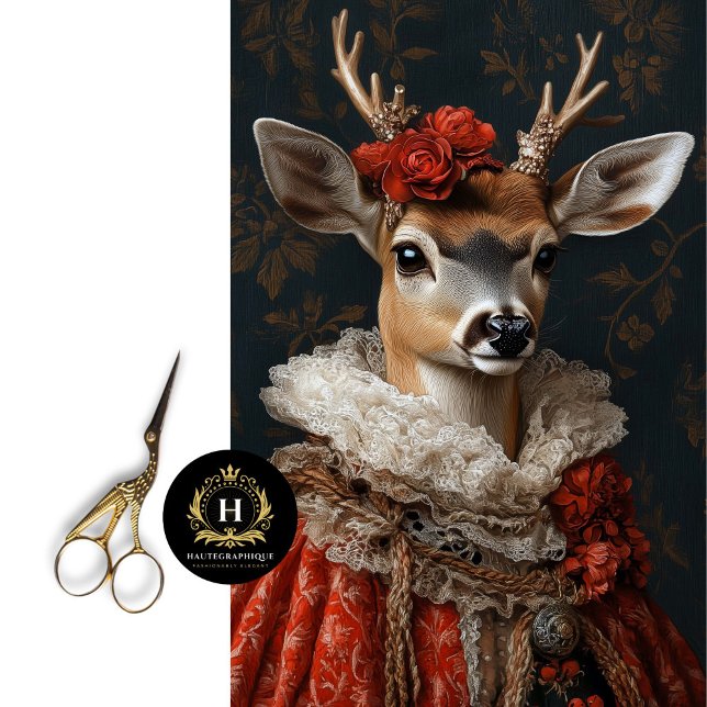 Victorian Deer Portrait Decoupage Tissue Paper (Creator Uploaded)