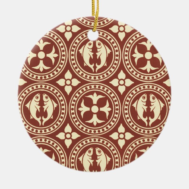 Victorian Design #7 @ Susiejayne Ceramic Tree Decoration (Front)