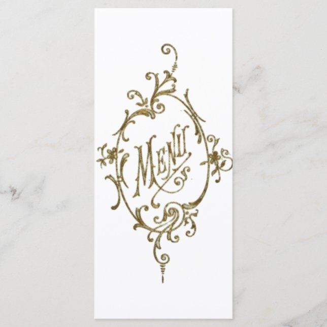 Victorian Design Menu (Front)