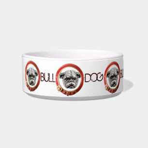 VICTORIAN DOG PORTRAITS English Bulldog Bowl