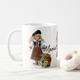 Victorian Doll Floral Mug