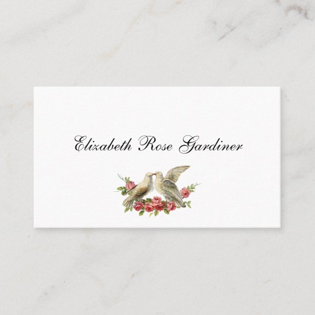Victorian Doves Calling Card (Front)