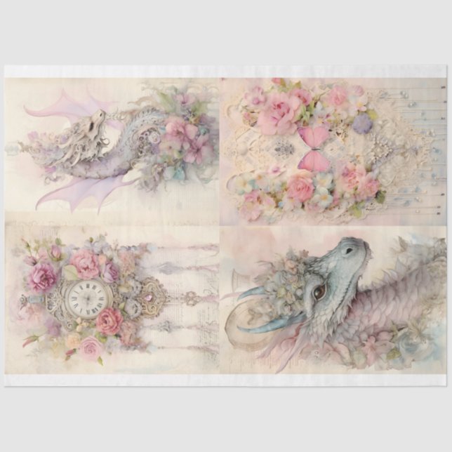 Victorian Dragon Series Design 8 Tissue Paper (Front)