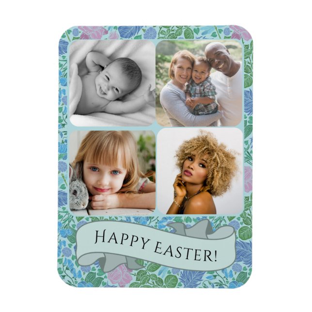 Victorian Dragonflies Garden Muted Photo Easter Magnet (Vertical)