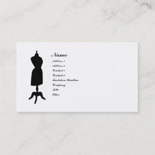Victorian Dress Form Silhouette Business Card