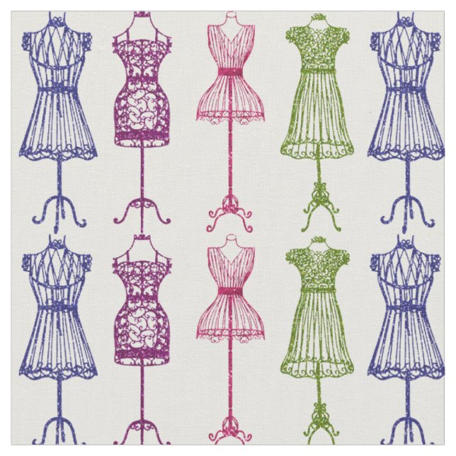 Victorian dress forms vintage sewing fabric (Close Up)