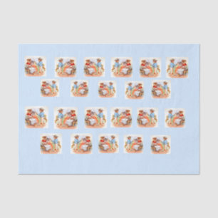 Victorian dressed kitty cats family tissue paper