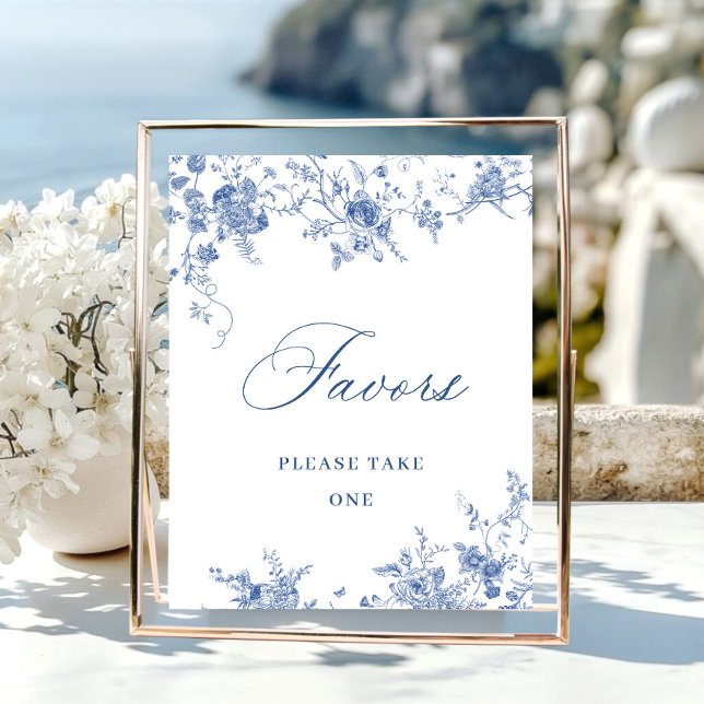 Victorian Dusty Blue French Garden Favours Sign (Creator Uploaded)