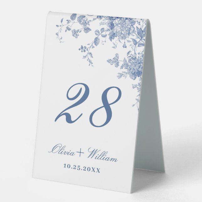 Victorian Dusty Blue French Garden Floral Wedding (Front)