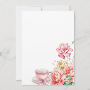 Victorian Dusty pink Garden Tea Bridal Shower Invitation