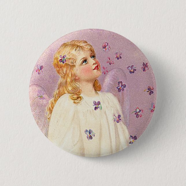 Victorian Easter Angel Button (Front)