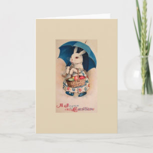 Victorian Easter Bunny Easter Greeting Card