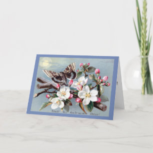 Victorian Easter Card - Floral Cross