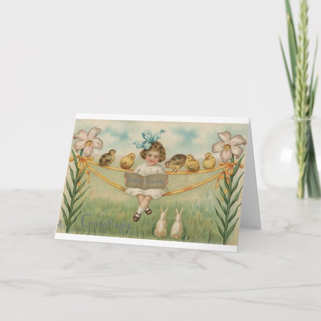 Victorian Easter Carols Greeting Card (Front)