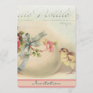 Victorian Easter chic and egg Invitation