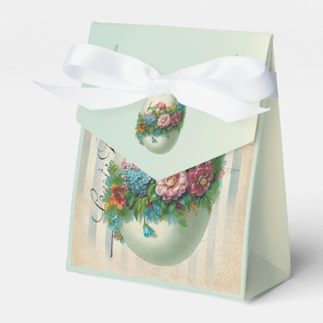 Victorian Easter Flower Egg Easter Parties Favour Box (Front Side)