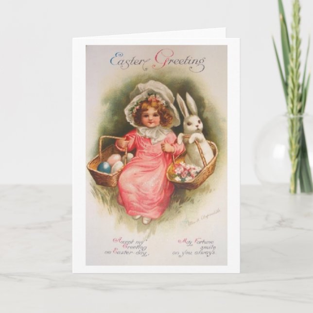 Victorian Easter Greeting Easter Card (Front)