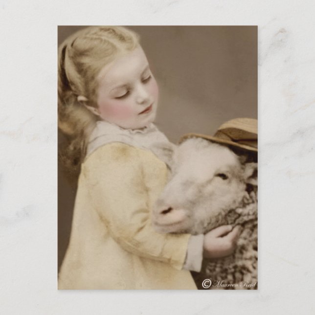 victorian Edwardian Sepia Hand Tinted Postcard 11 (Front)