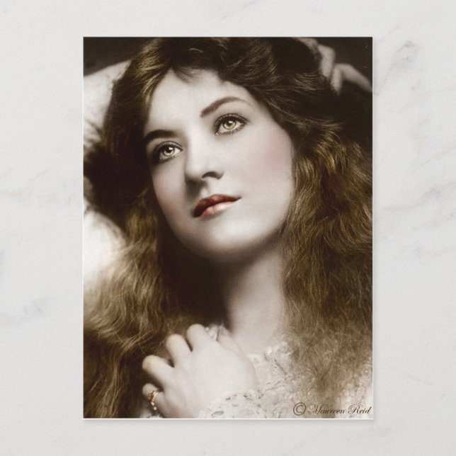 victorian Edwardian Sepia Hand Tinted Postcard 13 (Front)