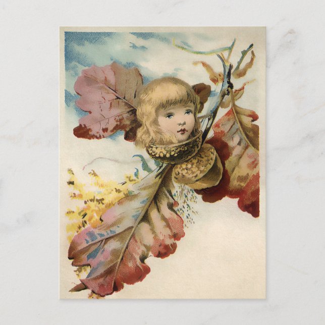 Victorian Eggcorn Girl Postcard  (Front)