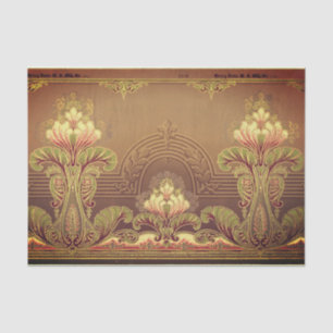 Victorian elegant floral frieze tissue paper